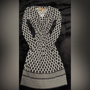 Tory Burch Black and White Patterned Dress